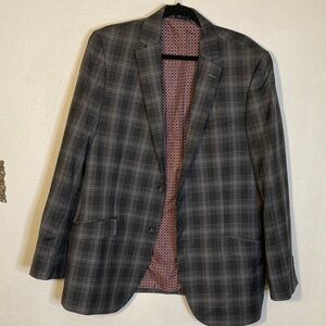 Bacharach wool blend plaid blazer jacket